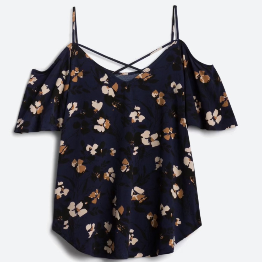 KAILEIGH * Stitch Fix * Valette Back Detail Cold Shoulder Knot Top